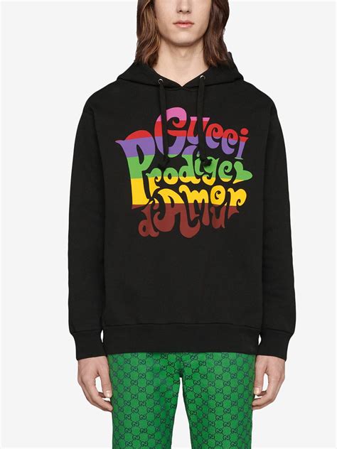 Gucci Prodige d'Amour Print Hoodie .